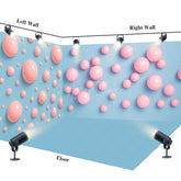 Aperturee - Aperturee Sweet Macaron Color Scheme Bubbles Room Set Backdrop